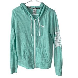 PINK zip up hoodie - like NEW!